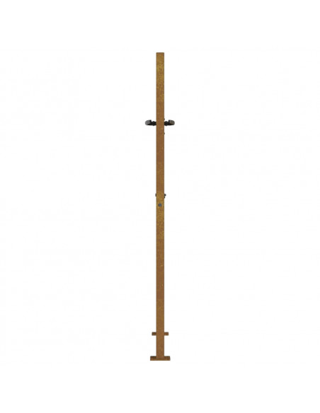 Cancello da Giardino 105x130 cm in Acciaio Corten Design Bambù