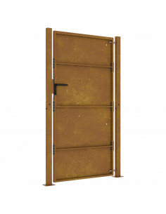 Cancello da Giardino 105x205 cm in Acciaio Corten