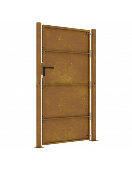 Cancello da Giardino 105x205 cm in Acciaio Corten