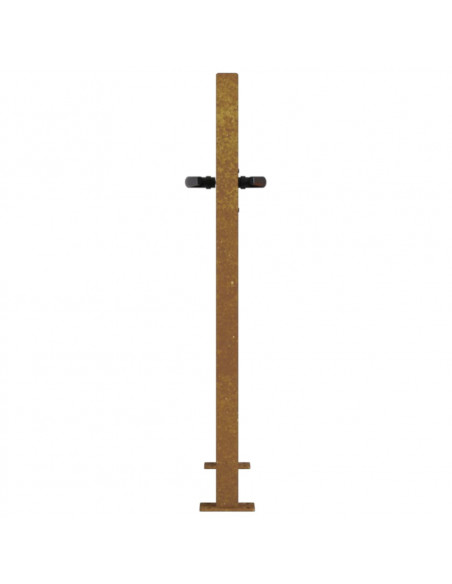 Cancello da Giardino 105x80 cm in Acciaio Corten Design Erba