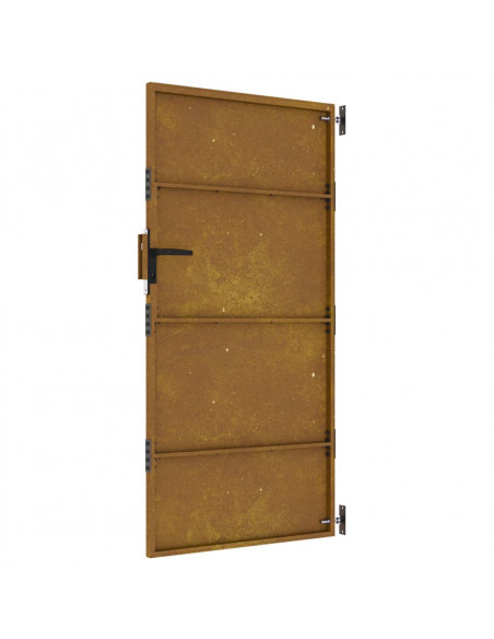 Cancello da Giardino 85x200 cm in Acciaio Corten