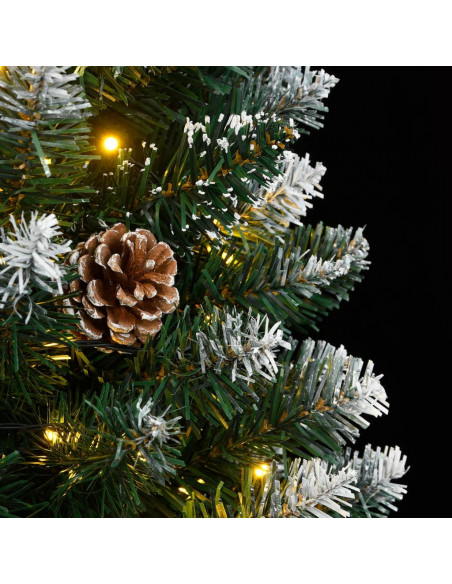 Albero di Natale Artificiale Sottile con 150 LED 150 cm