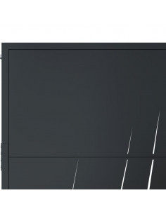 Cancello Giardino Antracite 105x155 cm in Acciaio Design Erba