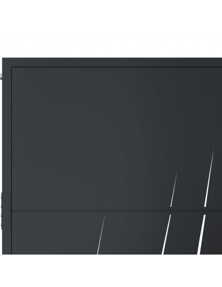 Cancello Giardino Antracite 105x205 cm in Acciaio Design Erba