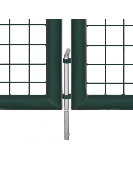 Cancello in Acciaio 306x150 cm Verde