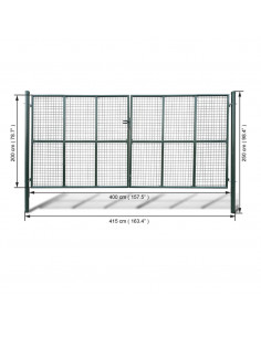 Cancello in Rete per Giardino 415 x 250 cm / 400 x 200 cm