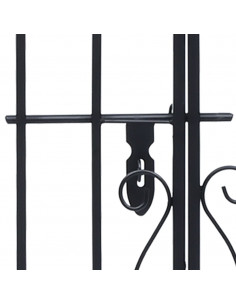 Cancello Ornamentale da Giardino Ferro Battuto 22x20,5x100 cm