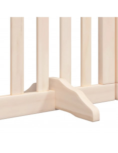 Cancello per Cani con Porta Pieghevole 9 Pannelli 450 cm Pioppo