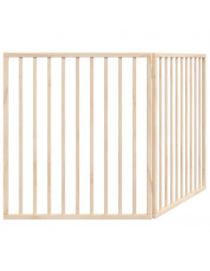 Cancello per Cani Pieghevole 2 Pannelli 160 cm Legno di Pioppo