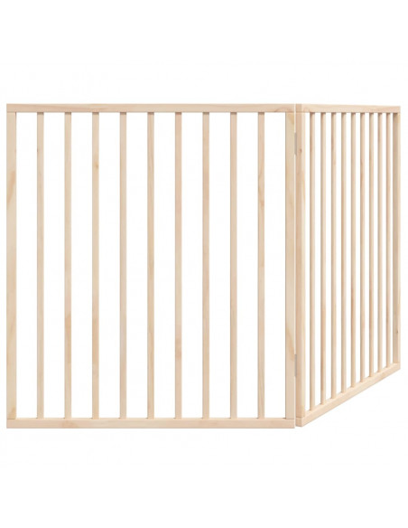 Cancello per Cani Pieghevole 2 Pannelli 160 cm Legno di Pioppo
