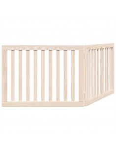 Cancello per Cani Pieghevole 2 Pannelli 160 cm Legno di Pioppo