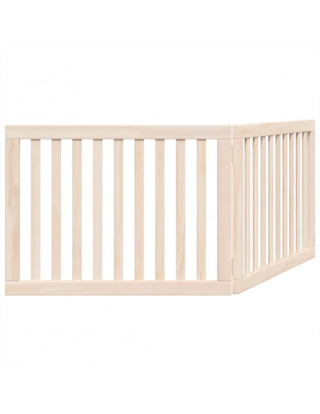 Cancello per Cani Pieghevole 2 Pannelli 160 cm Legno di Pioppo