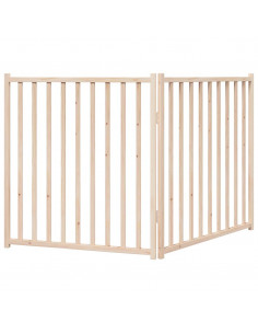 Cancello per Cani Pieghevole 2 Pannelli 160 cm Massello Abete