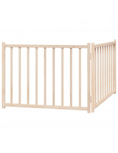 Cancello per Cani Pieghevole 2 Pannelli 160 cm Massello Abete