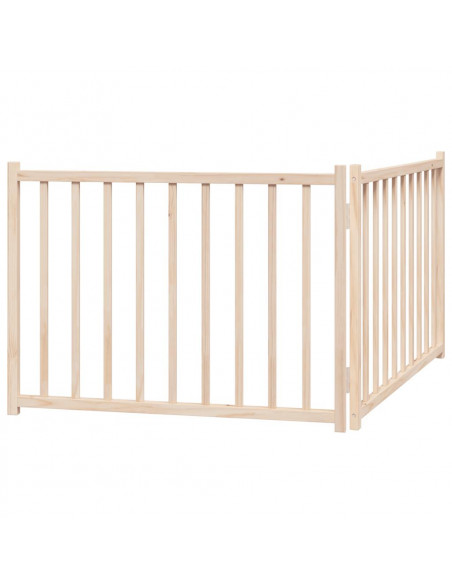 Cancello per Cani Pieghevole 2 Pannelli 160 cm Massello Abete