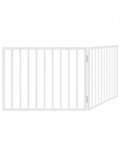 Cancello per Cani Pieghevole 2 Pannelli Bianco 160 cm Pioppo
