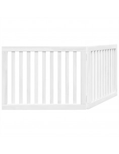 Cancello per Cani Pieghevole 2 Pannelli Bianco 160 cm Pioppo