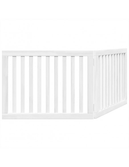Cancello per Cani Pieghevole 2 Pannelli Bianco 160 cm Pioppo