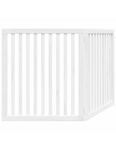 Cancello per Cani Pieghevole 2 Pannelli Bianco 160 cm Pioppo
