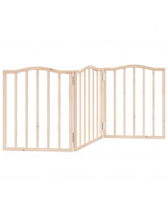 Cancello per Cani Pieghevole 3 Pannelli 150 cm Legno di Pioppo