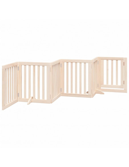 Cancello per Cani Pieghevole 6 Pannelli 300 cm Legno di Pioppo