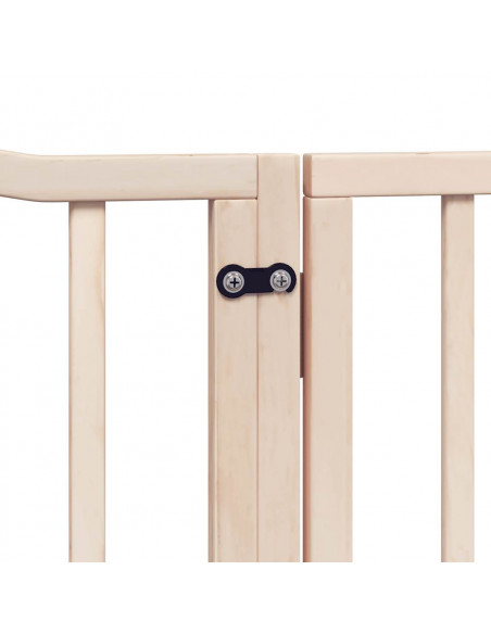 Cancello per Cani Pieghevole 6 Pannelli 480 cm Legno di Pioppo