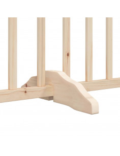 Cancello per Cani Pieghevole 6 Pannelli 480 cm Legno di Pioppo