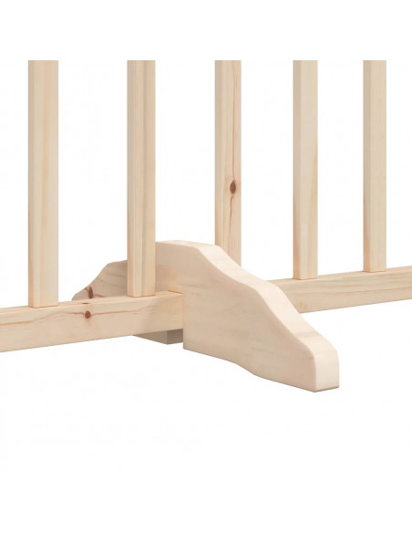 Cancello per Cani Pieghevole 6 Pannelli 480 cm Legno di Pioppo