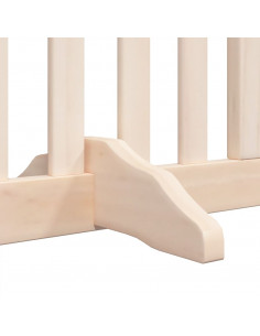 Cancello per Cani Porta Pieghevole 8 Pannelli 640 cm in Pioppo