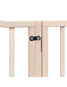 Cancello per Cani Porta Pieghevole 8 Pannelli 640 cm in Pioppo