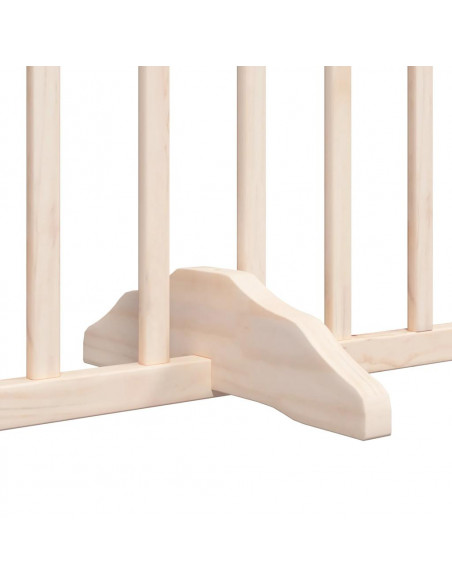 Cancello per Cani Porta Pieghevole 8 Pannelli 640 cm in Pioppo