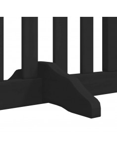 Cancello per Cani Porta Pieghevole Nero 6 Pannelli 480cm Pioppo