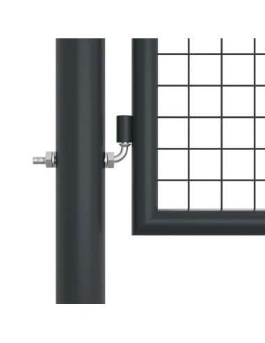 Cancello per Giardino in Acciaio Zincato Grigio 400x175 cm
