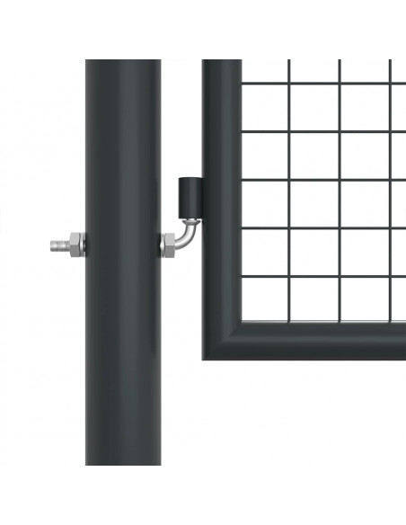 Cancello per Giardino in Acciaio Zincato Grigio 400x175 cm