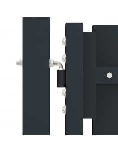 Cancello per Recinzione Doppio in Acciaio 306x125 cm Antracite