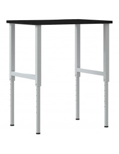 Banco Lavoro Marrone Scuro 80x60x(71,5-98) cm Legno di Rovere 2