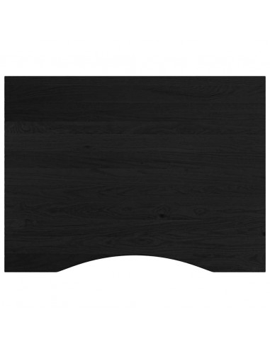 Banco Lavoro Marrone Scuro 80x60x(71,5-98) cm Legno di Rovere