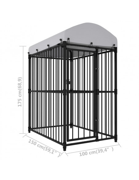 Canile da Esterno con Tetto 150x100x175 cm