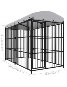 Canile da Esterno con Tetto 300x150x210 cm