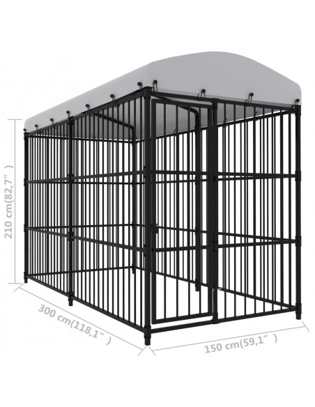 Canile da Esterno con Tetto 300x150x210 cm