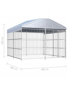 Canile da Esterno con Tetto 300x300 cm