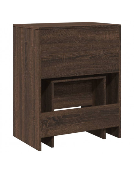 Toeletta e Sgabello Rovere Marrone 60x40x113,5 cm
