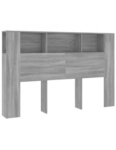 Testiera con Scomparti Grigio Sonoma 160x18,5x104,5 cm