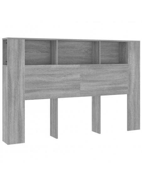 Testiera con Scomparti Grigio Sonoma 160x18,5x104,5 cm