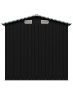 Capanno Attrezzi da Giardino Antracite Acciaio 204x132x186 cm