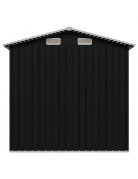 Capanno Attrezzi da Giardino Antracite Acciaio 204x132x186 cm