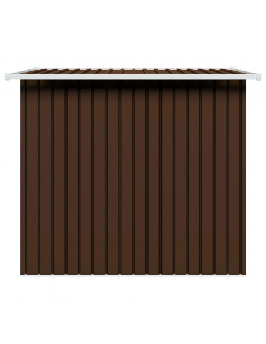 Capanno Attrezzi da Giardino Marrone 194x121x181 cm in Acciaio