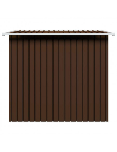 Capanno Attrezzi da Giardino Marrone 194x121x181 cm in Acciaio