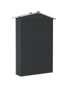 Capanno da Giardino Antracite 116x45x175cm in Acciaio Zincato