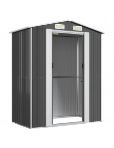 Capanno da Giardino Antracite 192x108x223 cm in Acciaio Zincato